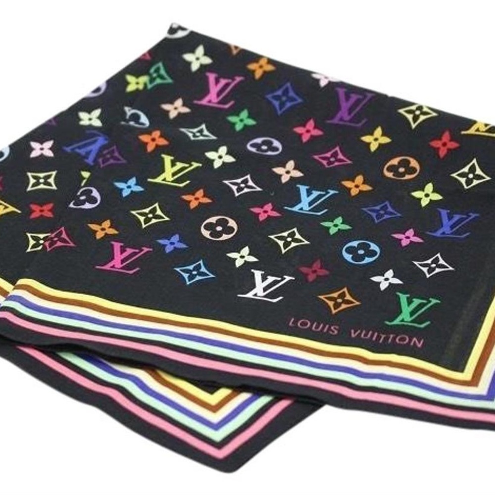 Louis Vuitton silk monogram multicolor scarf